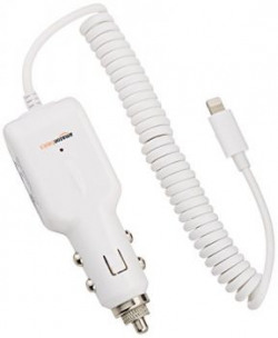 AmazonBasics Lightning Car Charger for Apple (White)