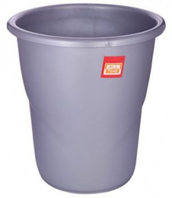 All Time Frosty Plastic Dust Bin, 5.5 Litres, Silver