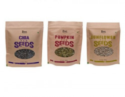 True Elements Raw Seeds Combo- Pumpkin, Sunflower & Chia 450gm (Pack of 3)