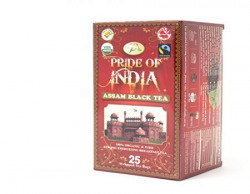 PRIDE OF INDIA Organic Strong Assam Breakfast Black Tea, 25 Tea Bags