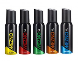 Mezno Body Spray Best Deodorant For Men - No Gas - Combo of 5 - 120ml each