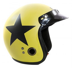 Autofy Habsolite Ecco Star Front Open Helmet (Desert Storm and Black, M)