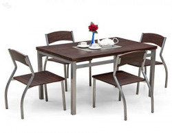 Royal Oak Zita Dining Table Set with 4 Chairs (Black)