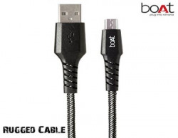 boAt Rugged Extra Tough Unbreakable Braided Micro Usb 1.5 Meter cable.Â Super-Fast 2.4A Rapid Charge, boAt tangle free Supports all micro USB devices. (V2)