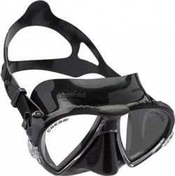 Cressi Matrix 2-Lens Diving Mask (Black Silicone/Black)