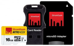 Strontium Nitro 16Gb Class 10 MicroSDHC UHS-1 (With Card reader & MicroSD Adapter)