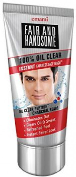 Emami Fair and Handsome 100% Oil Clear Face Wash, 100g