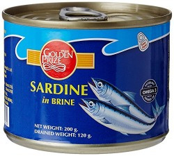 Golden Prize Sardine in Brine, 200g