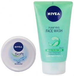 Nivea Soft Light Moisturising Cream, 300ml with Nivea Purifying Facewash, 150ml