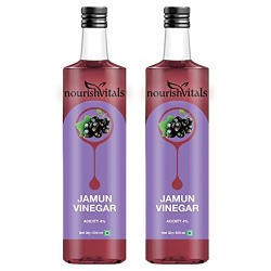 Nourish Vitals Jamun Vinegar 500ml x 2 Bottles - Raw, Unfiltered & Undiluted