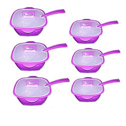 Basil Microwave Cookware Bakeware and Serving 12Pcs Set Purple