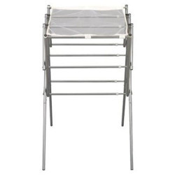 Household Essentials Steel Clothes Drying Rack, Satin Silver