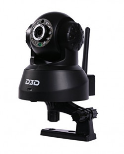 D3D Wireless HD IP Wifi CCTV [Watch ONLINE DEMO right now] indoor Security Camera (support Micro SD card) (Black Color)