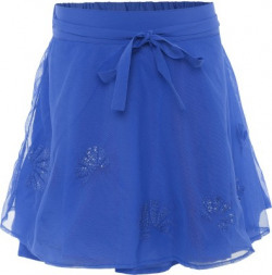 FS Mini Klub Printed Girls A-line Blue Skirt