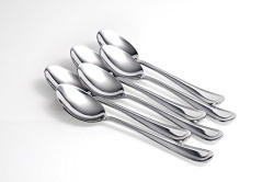Sola-The Netherlands Windsor Premium Steel Dessert Spoon Set, 6 Pcs (6 Pcs Dessert Spoon), Silver