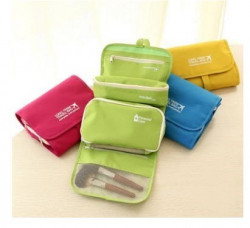 PackNBUY LIME GREEN Long Folding Storage Hanging Toiletry Travel Pouch Bag