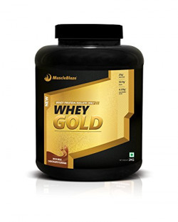 MuscleBlaze Whey Gold, 2 kg / 4.4 lb Rich Milk Chocolate