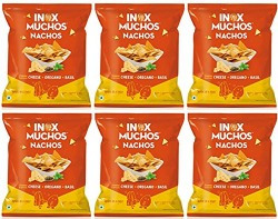 Inox Muchos Nachos with Cheese Basil Oregano, 40g ( Pack of 6 )