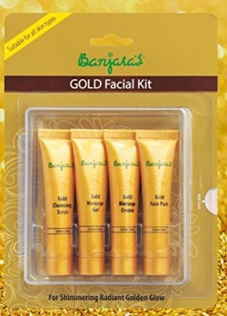 Banjara's Facial Kit, Gold (Pack of 4)