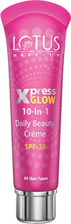 Lotus Herbals Xpress Glow 10 in 1 Daily Beauty Cream, Bright Angel, 30g