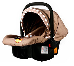 Baybee Baby Car Seat cum Carry Cot with Canopy (Chocalate)