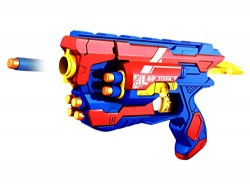Toyshine Lap Blaster Gun toy, Safe and Long Range, 10 Bullets, Red