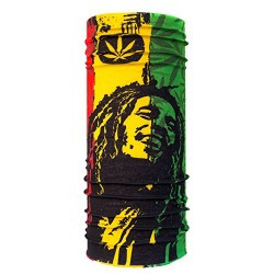 Autofy Bob Marley Lycra Unisex Headwrap (Red, Yellow and Green, Free Size) for bikes