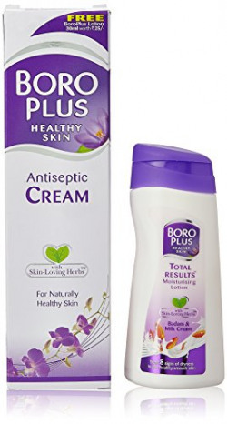 Boro Plus Antiseptic Cream, 80ml with Free Boro Plus Lotion, 30ml (Worth Rupees 25)