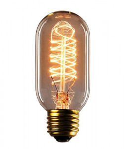Starry Night T45 40W Vintage Antique Light Bulbs, Warm White, E26 Edison Tubular Style,Clear Glass,220-240 Volts,Filament Light Bulbs (1 Pack)