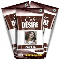Cafe Desire Instant Coffee Premix, 20 Sachets, 300g and Free 5 Sachets as Complimentary