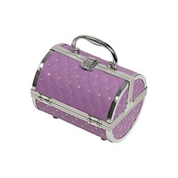 Kurtzy® Stylish Travel Friendly Jewellery Box Organizer,Lockable Cosmetic & accessories Storage Display Vanity Boxes(Purple)