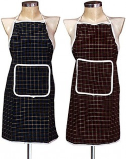 Yazlyn Collection Cotton Kitchen Multi Apron With Front Pocket -Set Of 2