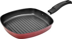 Tosaa Square Grill Pan, 228mm, Black/Red