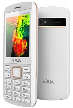 Aqua Glamour - Gorgeous Dual SIM Basic Keypad Mobile Phone with Auto Call Recording Feature - White