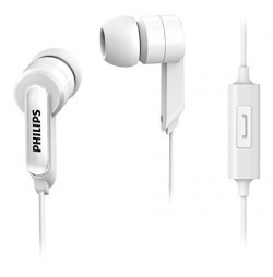 Philips SHE1405WT/94 In-Ear Headphones with Mic (White)