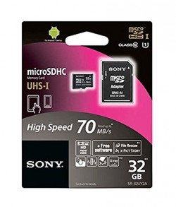 SONY Micro SD 32GB Memory Card SDHC UHS-1Class 10 SR-32UY2A + Adapter 70 MB/s