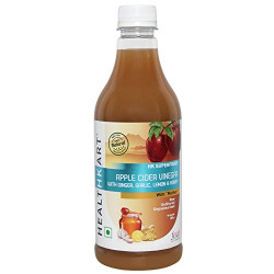 HealthKart Apple Cider Vinegar with Mother, 0.5 L Ginger, Garlic, Lemon & Honey