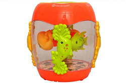 Toyshine Musical Fish Aquarium Drum Toy with 3D lights, Music, and Learning Activities