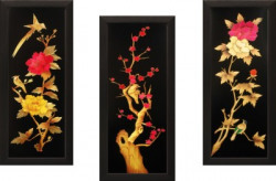 SAF Floral Set Of 3 Ink Painting