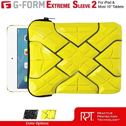 G-Form EXTREME-SLEEVE 2 Ruggedized Protective Case for most 10-inch iPad & Tablets [Yellow-Black]