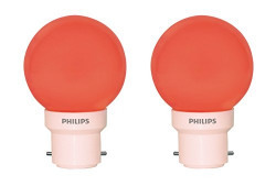 Philips Deco Mini 0.5-Watt B22 Base LED Bulb (Red and Pack of 2)