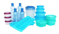 Princeware Plastic Refrigerator Jar Set, 17-Pieces, Multicolour