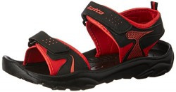 Lotto Men's Black/India Red Sandals and Floaters at Just 299