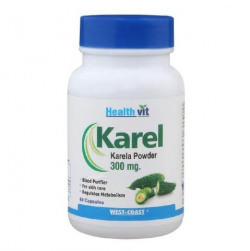 Healthvit Karel Karela Powder 300 mg - 60 Capsules (Pack of 2)