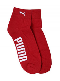 Puma Men's Solid Athletic Socks (Pack of 2) (8903066619891_91093904_Red)