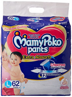 Mamy Poko Large Size Pants (62 Count)