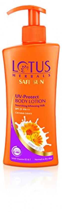 Lotus Herbals Safe Sun UV-Protect Body Lotion, Normal To Dry Skin - 250 ml