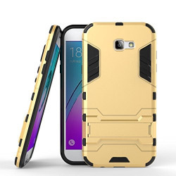 Novo Style Samsung Galaxy A5 (2017) Rugged Terrain Armor Protective Shockproof Kick Stand Back Cover Case for Samsung Galaxy A5 (2017) - Golden