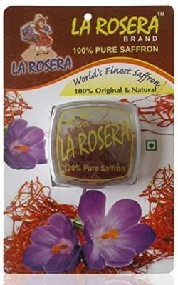 La Rosera Pure Kashmir Saffron, 1 gram, Certified Grade-A Organic Quality