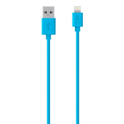 Belkin Apple MFi Certified Lightning to USB ChargeSync Cable for iPhone 6S / 6S Plus, iPhone 6 / 6 Plus, iPhone SE, iPhone 5 / 5S / 5c, iPad Pro, iPad 4th Gen, iPad Air 2, iPad Air, iPad mini 4, iPad mini 3, iPad mini 2 and iPad mini, 4 Feet (Blue)
